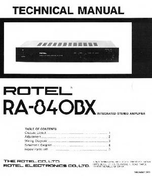 Сервисная инструкция Rotel RA-840BX ― Manual-Shop.ru