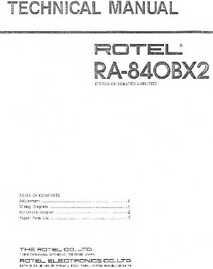 Сервисная инструкция Rotel RA-840BX2 ― Manual-Shop.ru