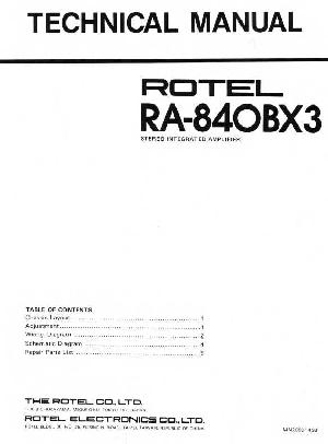 Service manual Rotel RA-840BX3 ― Manual-Shop.ru