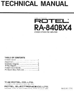 Сервисная инструкция Rotel RA-840BX4  ― Manual-Shop.ru
