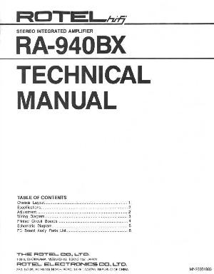 Сервисная инструкция Rotel RA-940BX  ― Manual-Shop.ru