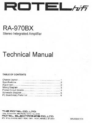 Сервисная инструкция Rotel RA-970BX ― Manual-Shop.ru