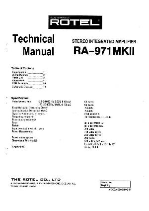 Сервисная инструкция Rotel RA-971MKII ― Manual-Shop.ru