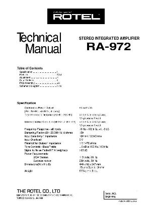 Сервисная инструкция Rotel RA-972 ― Manual-Shop.ru