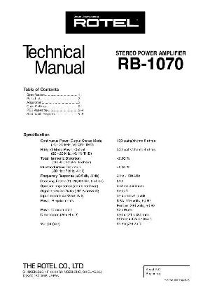 Service manual Rotel RB-1070  ― Manual-Shop.ru
