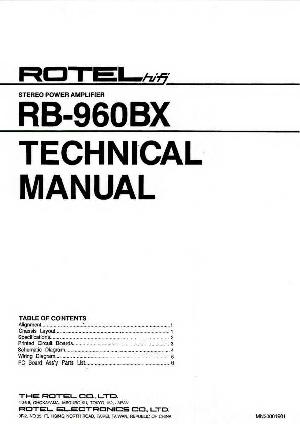 Сервисная инструкция Rotel RB-960BX ― Manual-Shop.ru