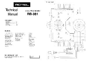 Service manual Rotel RB-981 ― Manual-Shop.ru