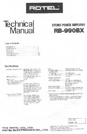 Service manual Rotel RB-990BX  ― Manual-Shop.ru
