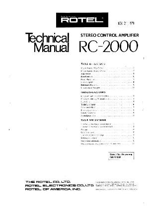 Сервисная инструкция Rotel RC-2000 ― Manual-Shop.ru