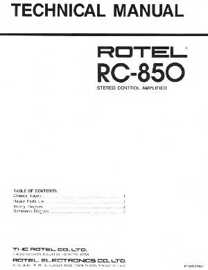 Service manual Rotel RC-850 ― Manual-Shop.ru