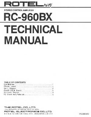 Сервисная инструкция Rotel RC-960BX ― Manual-Shop.ru