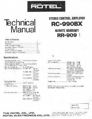 Service manual Rotel RC-990BX ― Manual-Shop.ru