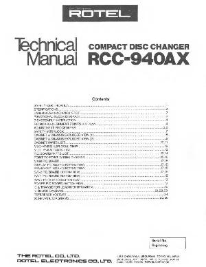 Сервисная инструкция Rotel RCC-940AX ― Manual-Shop.ru