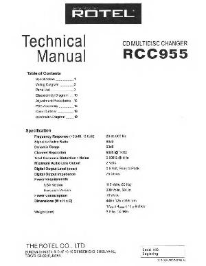 Сервисная инструкция Rotel RCC-955 ― Manual-Shop.ru