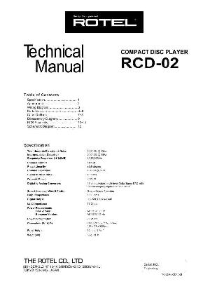 Сервисная инструкция Rotel RCD-02  ― Manual-Shop.ru