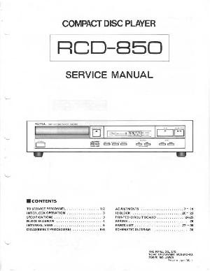 Сервисная инструкция Rotel RCD-850 ― Manual-Shop.ru
