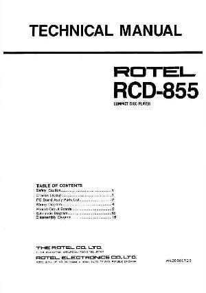 Сервисная инструкция Rotel RCD-855 ― Manual-Shop.ru