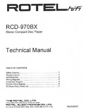 Сервисная инструкция Rotel RCD-970BX ― Manual-Shop.ru