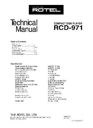 Сервисная инструкция Rotel RCD-971  ― Manual-Shop.ru