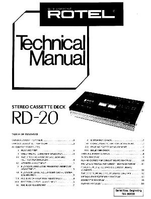 Сервисная инструкция Rotel RD-20 ― Manual-Shop.ru