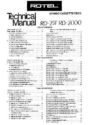 Сервисная инструкция Rotel RD-25F, RD-2000 ― Manual-Shop.ru