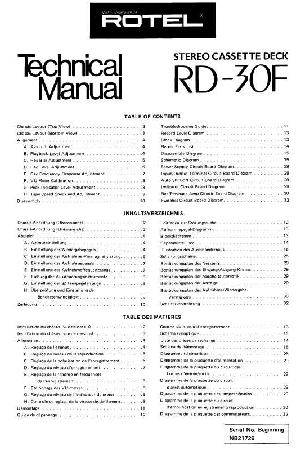 Сервисная инструкция Rotel RD-30F ― Manual-Shop.ru