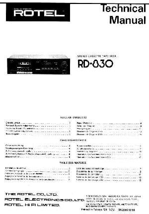 Service manual Rotel RD-830 ― Manual-Shop.ru