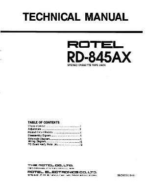 Сервисная инструкция Rotel RD-845AX ― Manual-Shop.ru