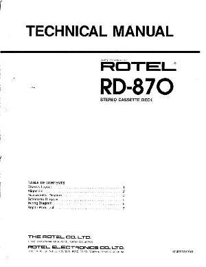 Service manual Rotel RD-870 ― Manual-Shop.ru