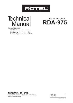 Service manual Rotel RDA-975 ― Manual-Shop.ru