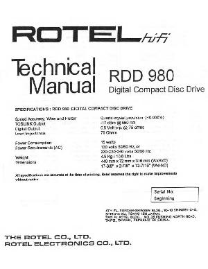 Service manual Rotel RDD-980 ― Manual-Shop.ru