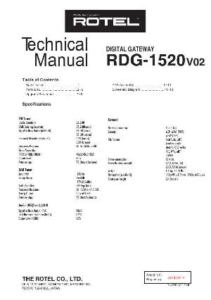 Service manual Rotel RDG-1520 ― Manual-Shop.ru
