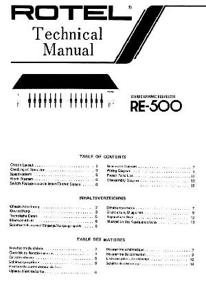 Service manual Rotel RE-500 ― Manual-Shop.ru