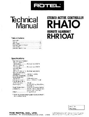 Service manual Rotel RHA-10 ― Manual-Shop.ru