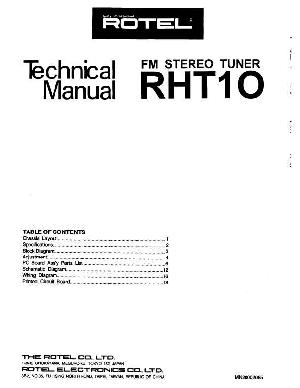 Сервисная инструкция Rotel RHT-10 ― Manual-Shop.ru