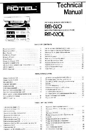 Сервисная инструкция Rotel RM-820, RM-820L ― Manual-Shop.ru