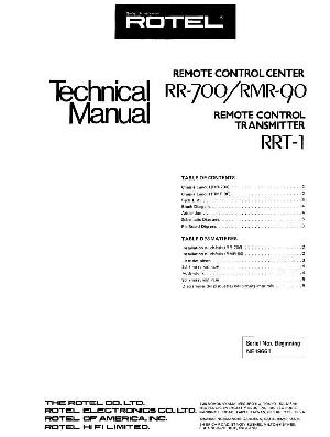 Сервисная инструкция Rotel RRT-1 ― Manual-Shop.ru
