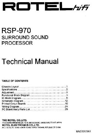 Сервисная инструкция Rotel RSP-970 ― Manual-Shop.ru