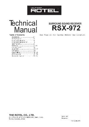 Сервисная инструкция Rotel RSX-972 ― Manual-Shop.ru