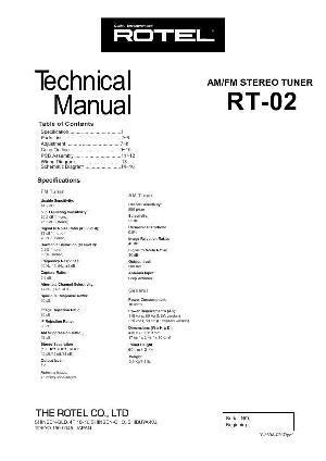 Сервисная инструкция Rotel RT-02 ― Manual-Shop.ru