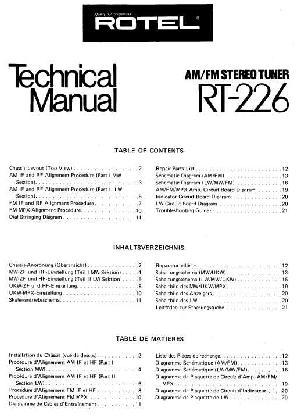 Сервисная инструкция Rotel RT-226 ― Manual-Shop.ru