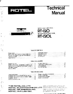 Сервисная инструкция Rotel RT-820 RT-820L ― Manual-Shop.ru