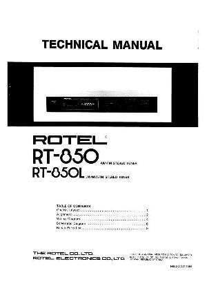 Сервисная инструкция Rotel RT-850 RT-850L ― Manual-Shop.ru