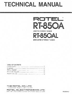 Сервисная инструкция Rotel RT-850A RT-850AL ― Manual-Shop.ru