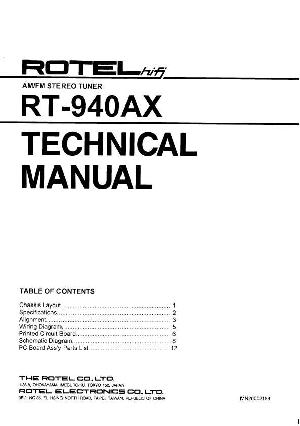 Сервисная инструкция Rotel RT-940AX ― Manual-Shop.ru