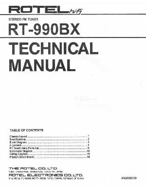Сервисная инструкция Rotel RT-990BX ― Manual-Shop.ru