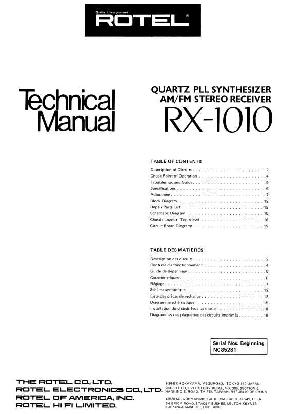 Сервисная инструкция Rotel RX-1010 ― Manual-Shop.ru