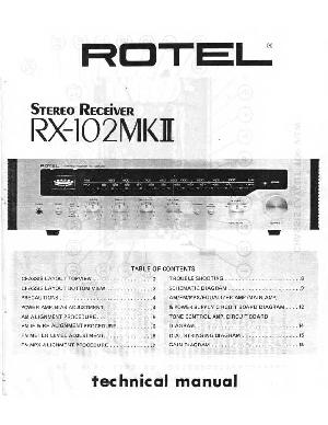 Сервисная инструкция Rotel RX-102MKII ― Manual-Shop.ru