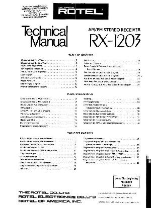 Service manual Rotel RX-1203 ― Manual-Shop.ru