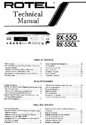 Сервисная инструкция Rotel RX-550 RX-550L ― Manual-Shop.ru